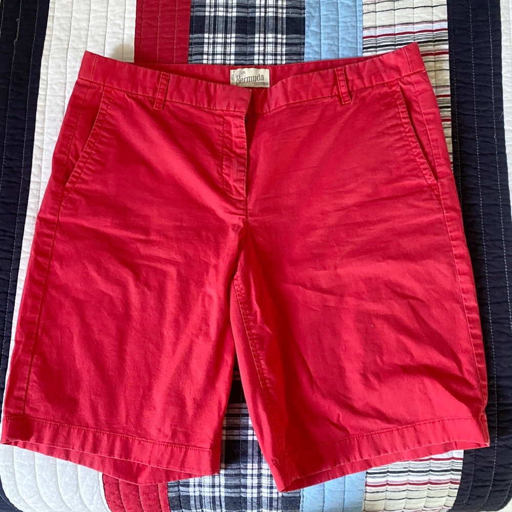 J. Crew Bright Red Women's Bermudas